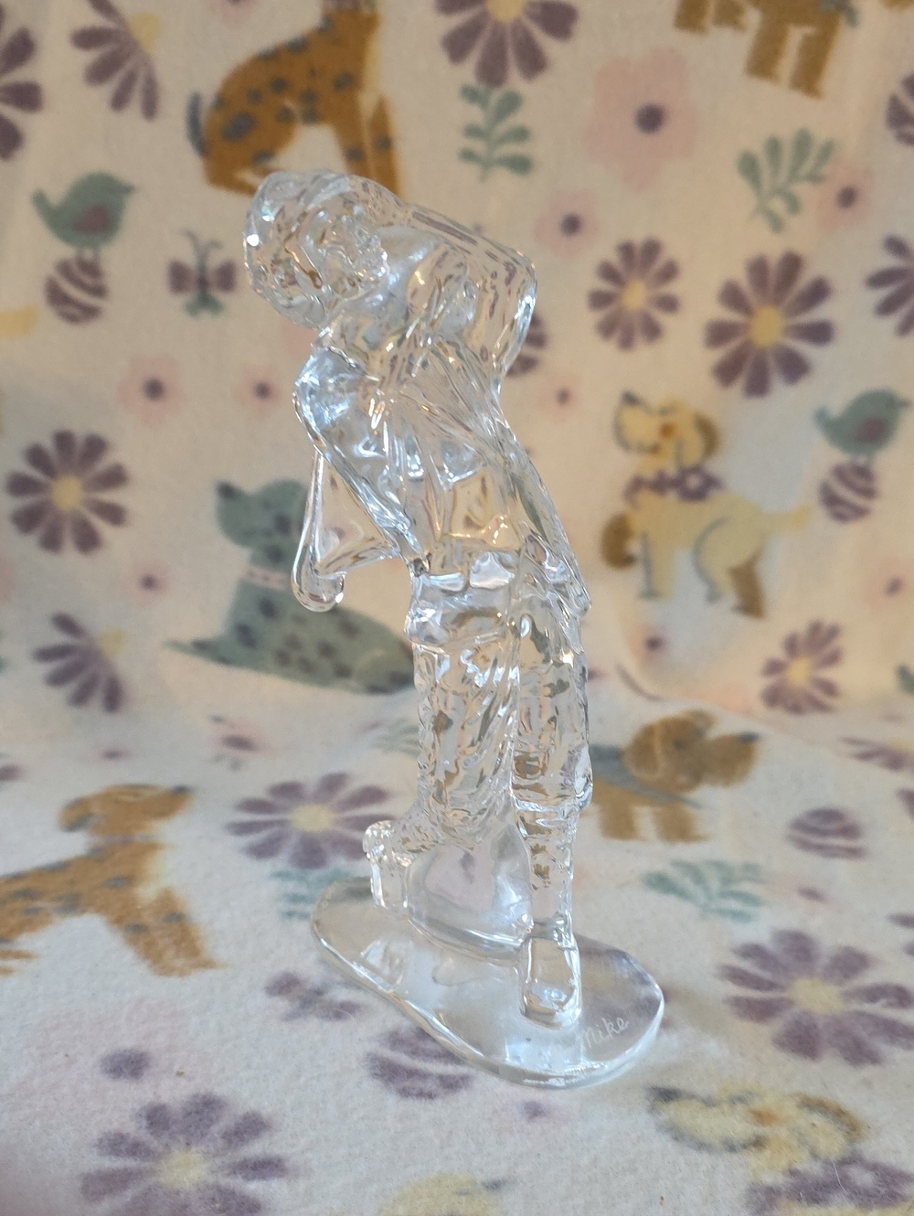 VINTAGE Etched WATERFORD CRYSTAL MALE GOLFER /w CLUB FIGURINE